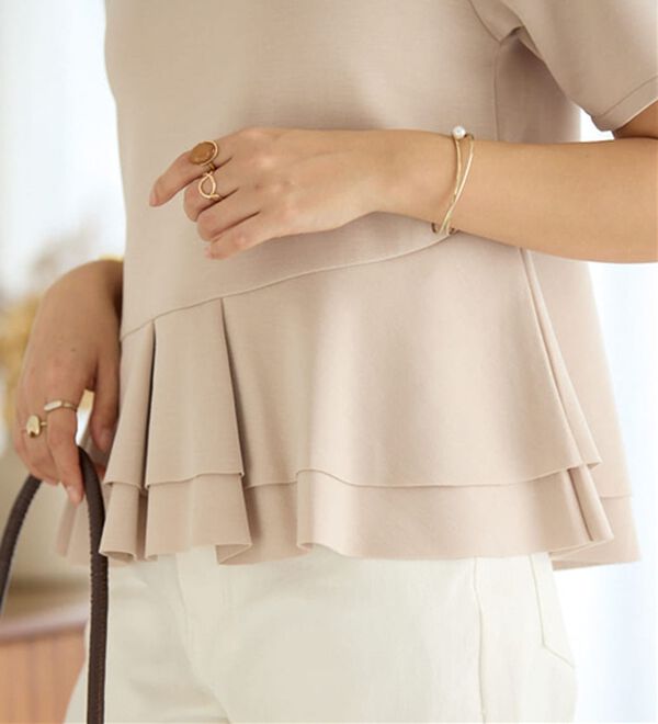 alotta（アロッタ）の「スクエアネックティアードトップス（カットソー）」｜詳細画像