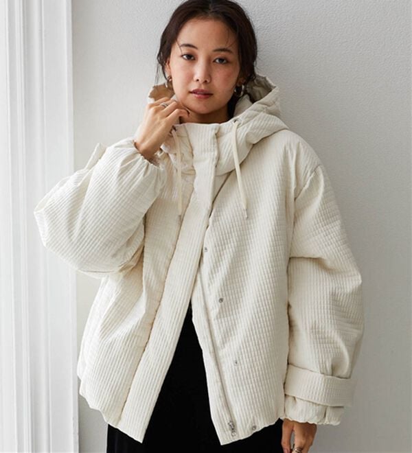 RANAN（ラナン）の「マイクロチェックショートファイバー中わたブルゾン（ブルゾン）」｜詳細画像