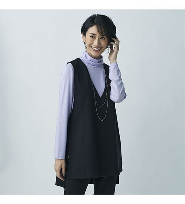 BELLUNA（ベルーナ）の「なめらかテンセル（ＴＭ）繊維ストレッチプルオーバー（カットソー）」｜詳細画像