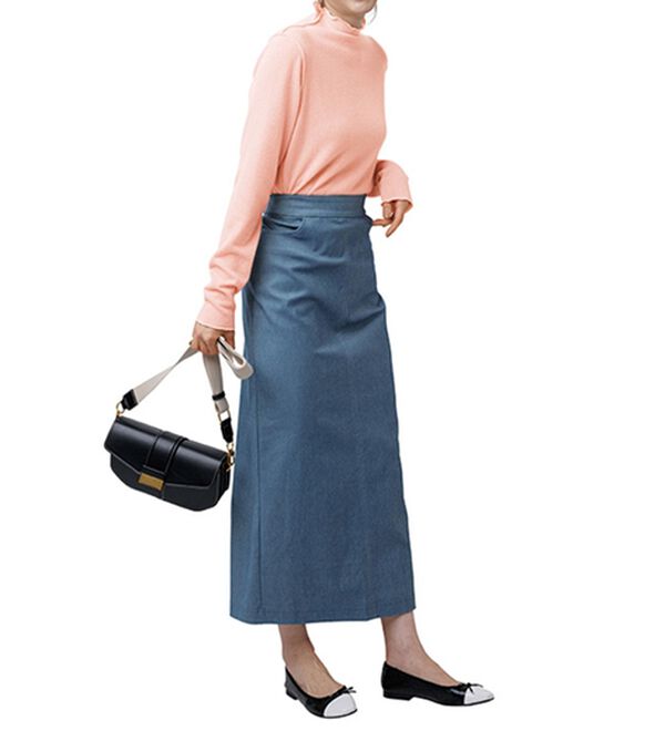 RANAN（ラナン）の「前後２ＷＡＹ！メロウ使いニットソーフリルプルオーバー（カットソー）」｜詳細画像