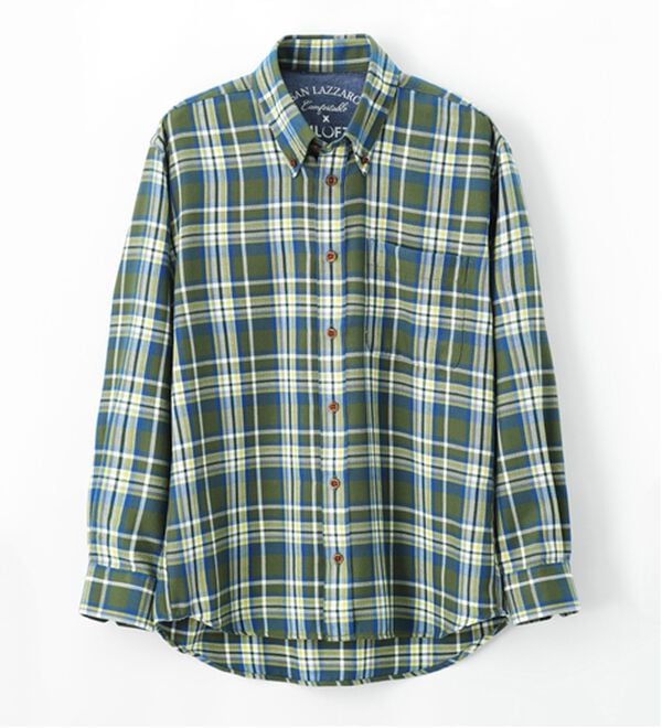 「＜バイロフト（Ｒ）＞カシミヤタッチネルシャツ（メンズシャツ）」｜詳細画像