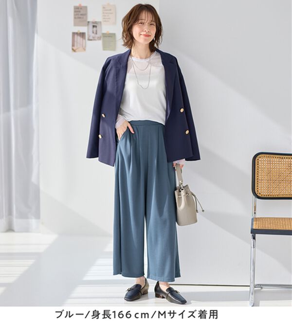 Viola e Viola（ヴィオラ エ ヴィオラ）の「楽ちんきれい美脚ワイドパンツ（ワイドパンツ・ガウチョ）」｜詳細画像