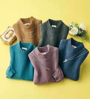 ルフラン（ルフラン）の「やさしい手ざわりのコットンカシミヤセーター（ニット・セーター）」｜詳細画像