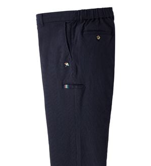 「＜アーノルド　パーマー＞ヒンヤリ冷感ストレッチパンツ（メンズフルレングスパンツ）」｜ネイビーチェック
