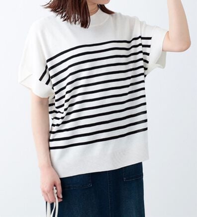 BELLUNA（ベルーナ）の「チューリップ袖デザインニットプルオーバー（ニット・セーター）」