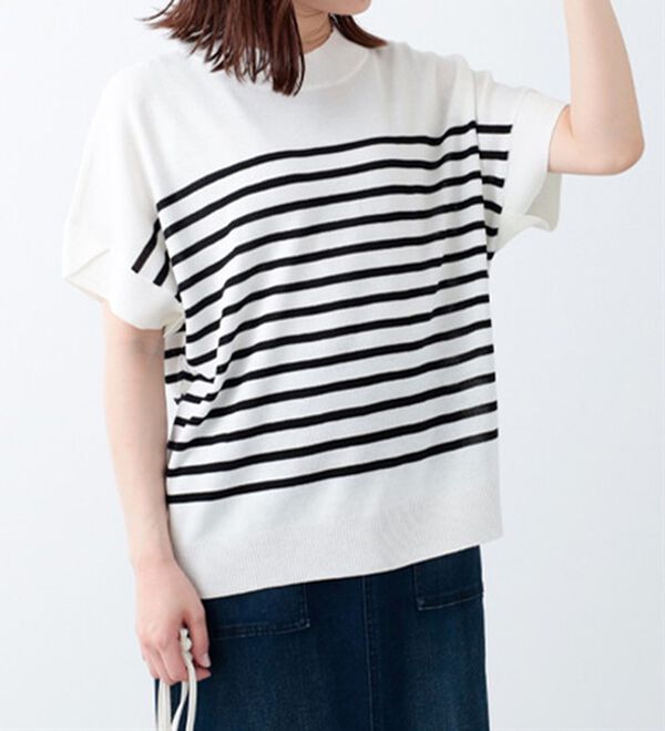 BELLUNA（ベルーナ）の「チューリップ袖デザインニットプルオーバー（ニット・セーター）」｜詳細画像