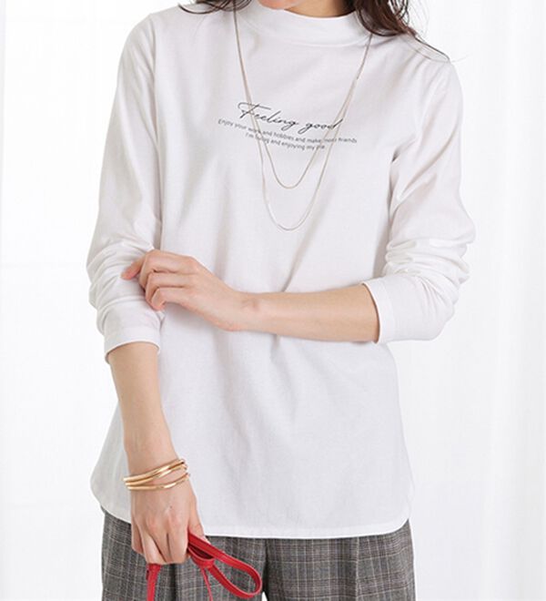 BELLUNA（ベルーナ）の「綿１００％ロゴデザインプルオーバー（カットソー）」｜詳細画像