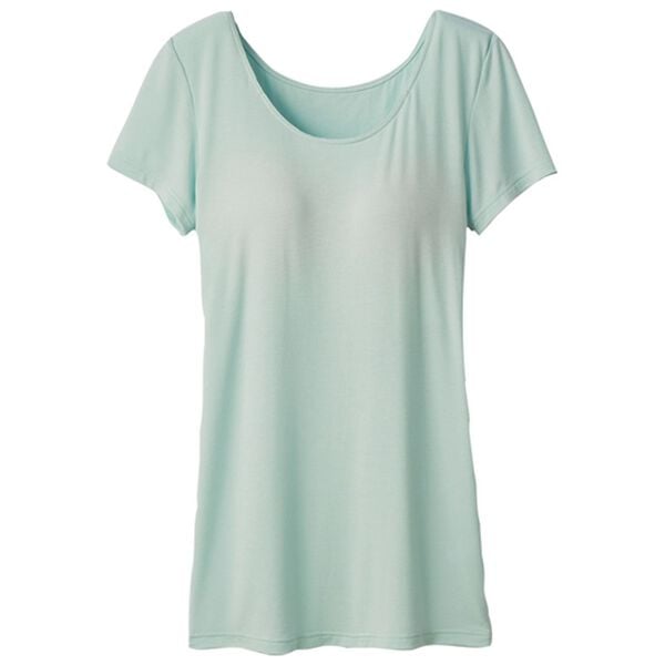 LAVIENNE（ラヴィエンヌ）の「＜さらりラボ＞カップ付半袖インナー（ブラトップ・カップ付きインナー）」｜詳細画像