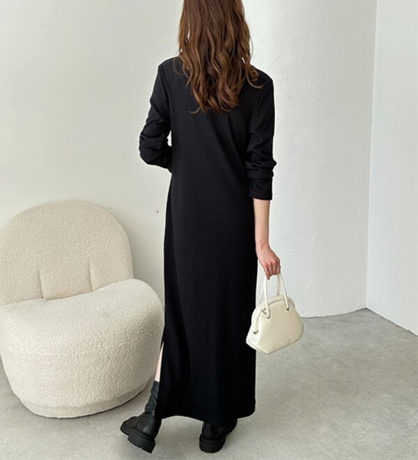 GeeRA（ジーラ）の「全骨格対応！前後2WAY細見えリブワンピース（カットソーワンピース）」｜詳細画像