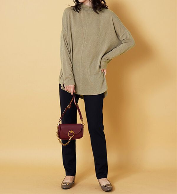 BELLUNA（ベルーナ）の「杢調素材ドルマンデザインチュニック（チュニック）」｜詳細画像