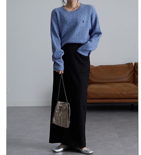 RANAN（ラナン）の「＜U.S.POLO ASSN.ユーエスポロアッスン＞ ワンポイントケーブルニット（ニット・セーター）」｜詳細画像