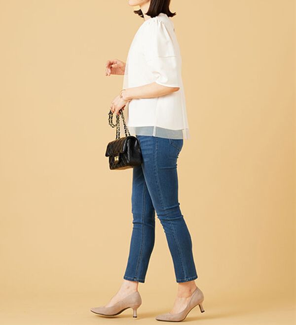 BELLUNA（ベルーナ）の「ランタンスリーブチュール重ねプルオーバー（カットソー）」｜詳細画像