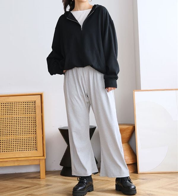A HAPPY MARILYN（アハッピーマリリン）の「【大きいサイズ】【Ｌ～８Ｌ／選べる２丈】毎日楽ちん！美脚魅せパンツ【エブリデイＲｉｂ】（フルレングスパンツ）」｜詳細画像