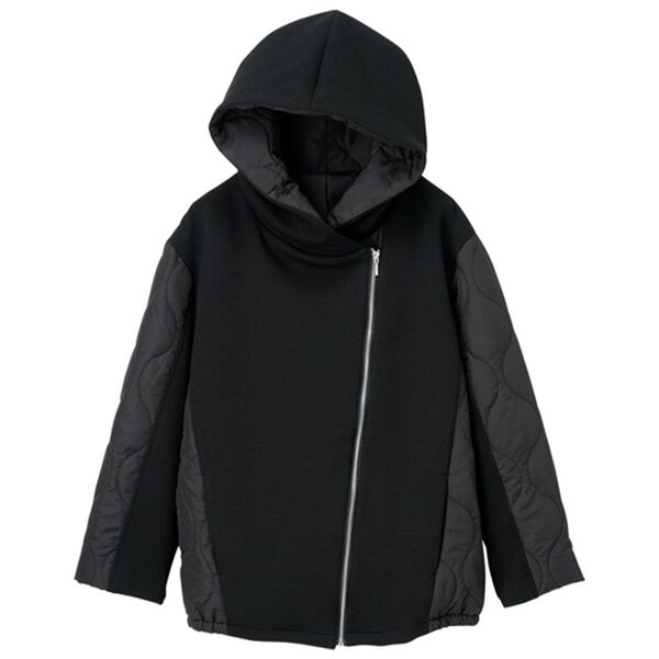 異素材切替中わたキルトパーカー - ベルーナ【公式】 