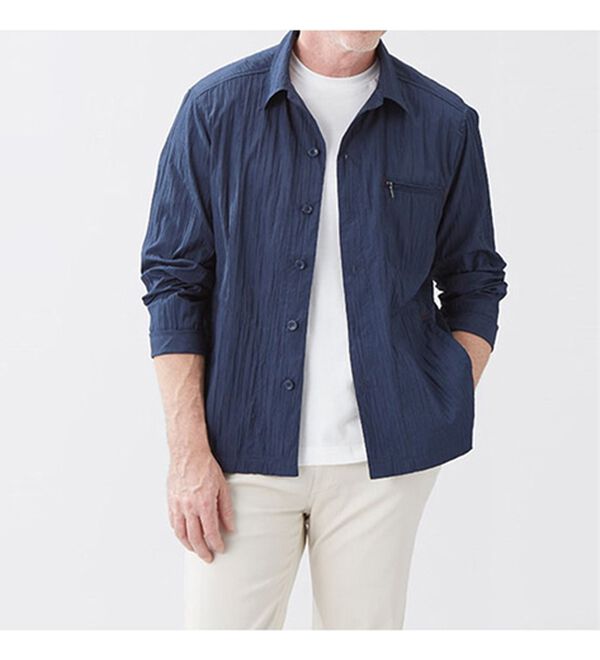 「ワッシャーシャツジャケット（メンズシャツ）」｜詳細画像