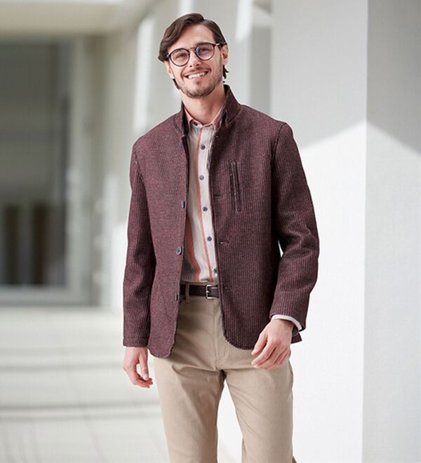 「＜コムルヴァン・オム＞ワッフル素材の快適ジャケット（メンズジャケット）」｜詳細画像