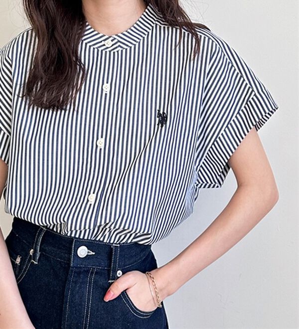 GeeRA（ジーラ）の「【ＵＳ．ＰＯＬＯ．ＡＳＳＮ】フレンチスリーブシャツ（シャツ）」｜詳細画像