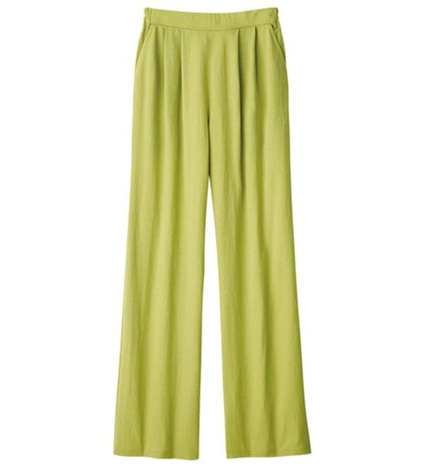 ルフラン（ルフラン）の「タック入りワイドパンツ＜プティール＞（ワイドパンツ・ガウチョ）」｜ライム