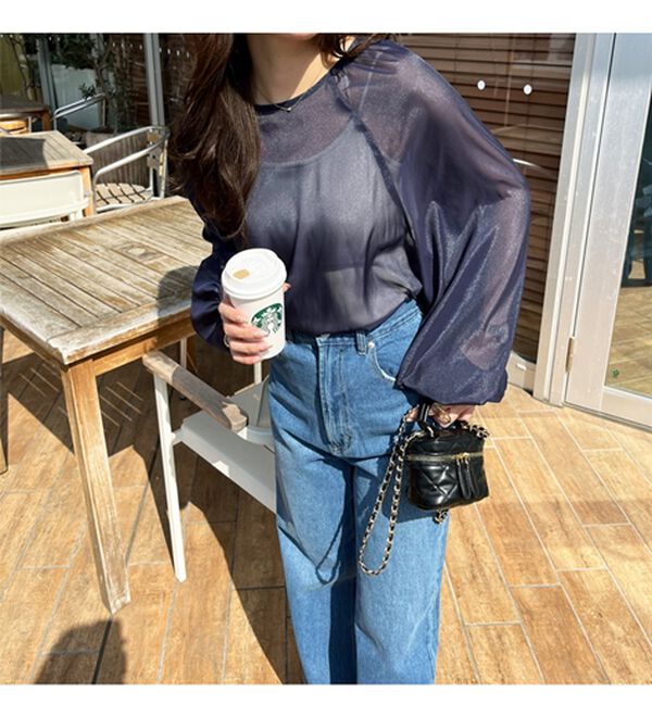 GeeRA（ジーラ）の「バックリボンシアーブラウス（ブラウス）」｜詳細画像