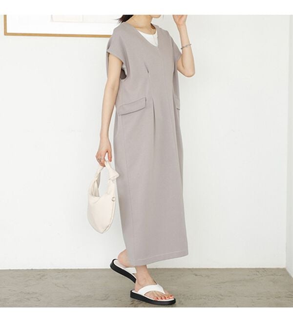 GeeRA（ジーラ）の「バイカラーステッチバックオープンワンピース（その他ワンピース）」｜詳細画像