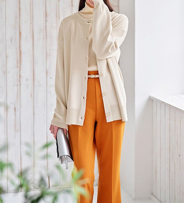 BELLUNA（ベルーナ）の「洗える！軽い！配色使いニットカーディガン（ニットカーディガン）」｜詳細画像