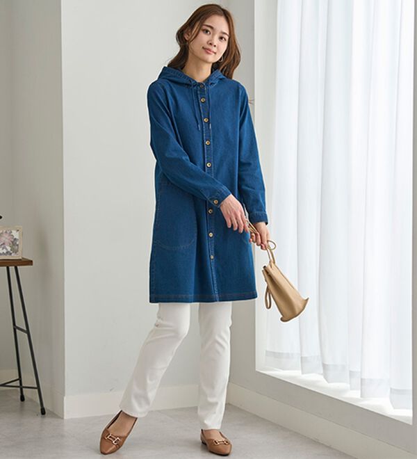 BELLUNA（ベルーナ）の「ストレッチデニムフードブルゾン（ブルゾン）」｜詳細画像