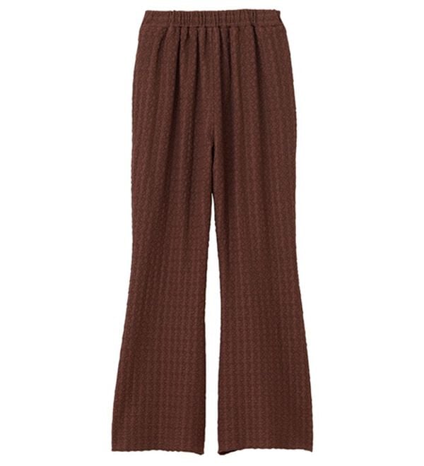 GeeRA（ジーラ）の「レース見えセミフレアイージーパンツ（フルレングスパンツ）」｜詳細画像