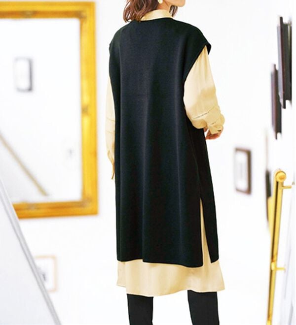 BELLUNA（ベルーナ）の「ニットベスト付ハイネックワンピース（アンサンブル）」｜詳細画像