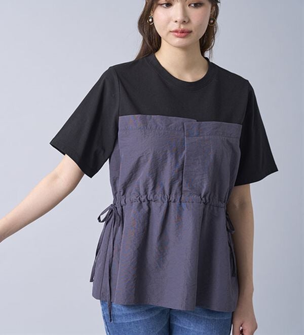 BELLUNA（ベルーナ）の「ヒンヤリ！ビスチェ重ね着風Ｔシャツ（カットソー）」｜詳細画像