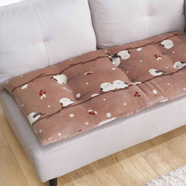 「固わた入りボリュームソファパッド（ソファパッド）」｜シマエナガブラウン