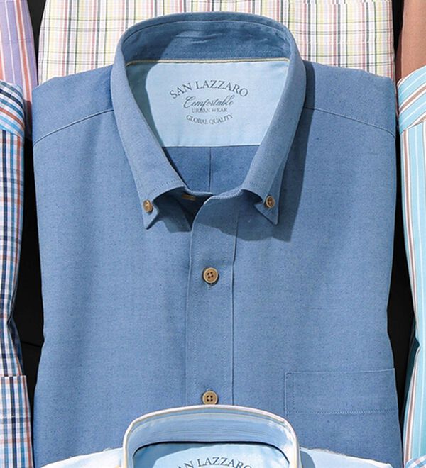 「大人のサマーオックス半袖シャツ（メンズシャツ）」｜ネイビー