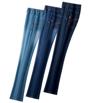 ルフラン（ルフラン）の「【３本組】「神美脚」裏起毛ジーンズ（フルレングスパンツ）」｜詳細画像