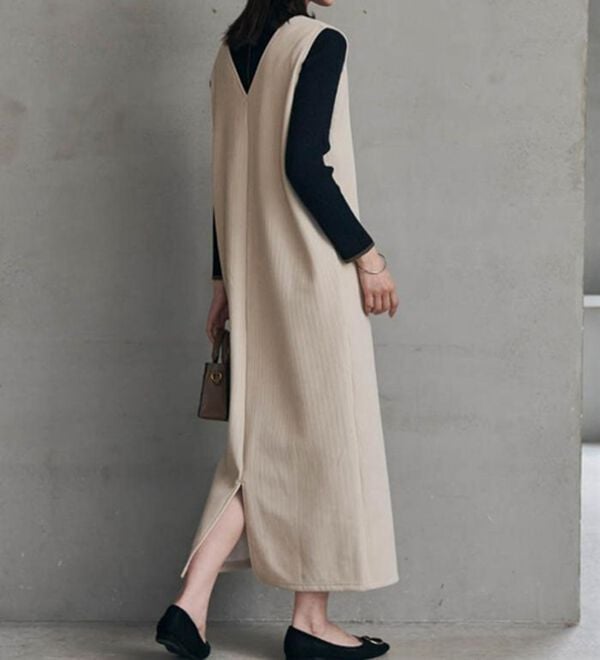 RANAN（ラナン）の「あったか裏ベロアニットコールジャンパースカート（ジャンパースカート）」｜詳細画像