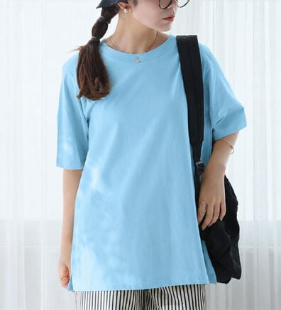 A HAPPY MARILYN（アハッピーマリリン）の「【Ｌ～８Ｌ】ＵＳＡコットン１００％ベーシックＴシャツ（Tシャツ）」