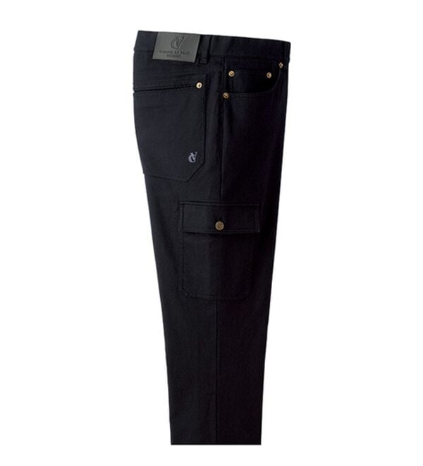 「【２本組】＜コムルヴァン・オム＞紳士のモノトーンカーゴジーンズ（メンズデニムパンツ）」｜詳細画像