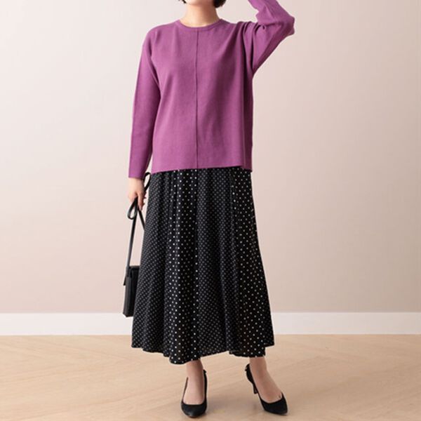 BELLUNA（ベルーナ）の「センターシームニットプルオーバー（ニット・セーター）」｜詳細画像