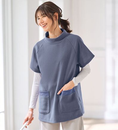 BELLUNA（ベルーナ）の「毎日着られる！快適フリース　ポンチョベスト（ベスト）」