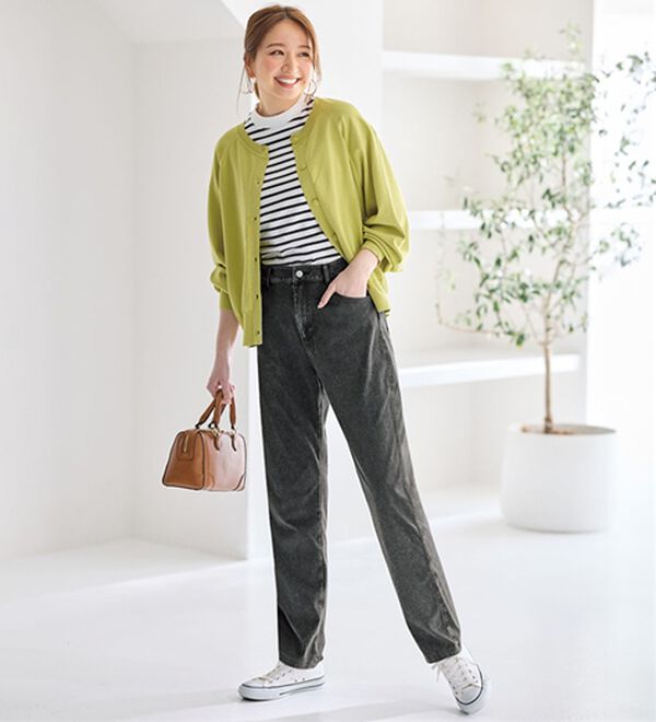 BELLUNA（ベルーナ）の「まるでデニム！ストレッチニットデニム（フルレングスパンツ）」｜詳細画像