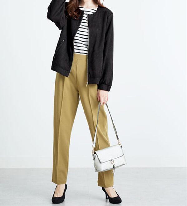 BELLUNA（ベルーナ）の「スエード調素材ノーカラージャケット（ノーカラージャケット）」｜詳細画像