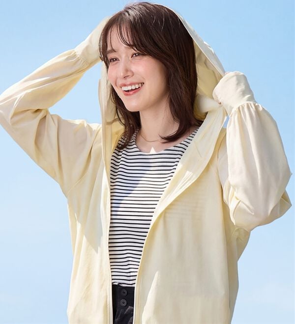 Viola e Viola（ヴィオラ エ ヴィオラ）の「＜水陸両用＞紫外線カット！万能パーカー（パーカー）」｜詳細画像