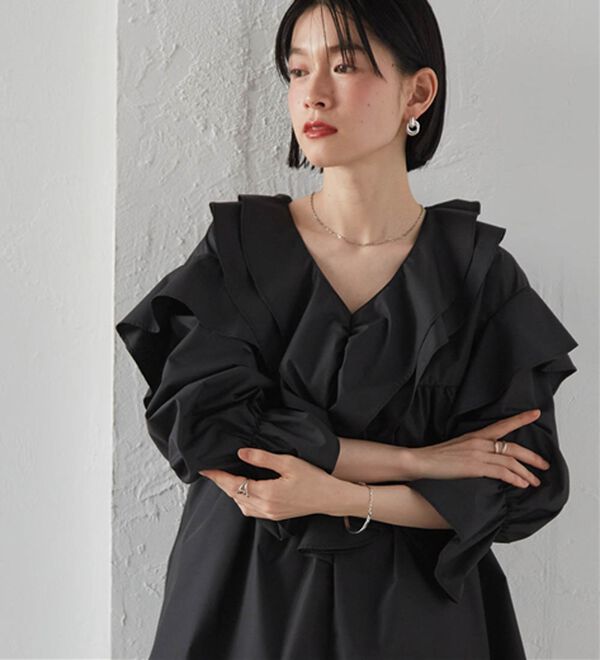 RANAN（ラナン）の「ビッグカラーフリルブラウス（ブラウス）」｜詳細画像