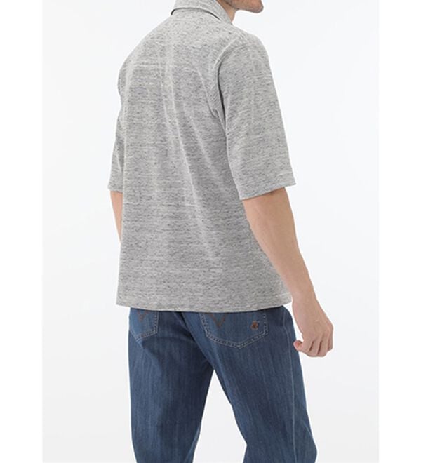 「＜コムルヴァン・オム＞大人のメランジ鹿の子ポロシャツ（メンズポロシャツ）」｜詳細画像