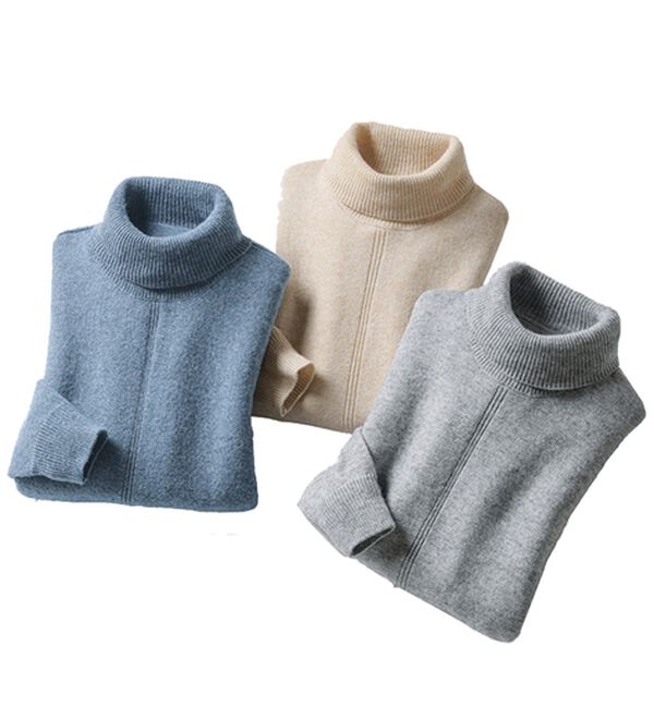 「アルパカブレンドタートルセーター（メンズニット・セーター）」｜詳細画像