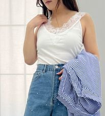 YU'NOW（ユナウ）の「カップ付レースインナー（ブラトップ・カップ付きインナー）」