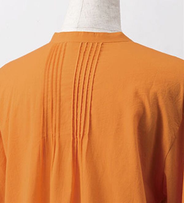 VINNO（ヴィノ）の「綿１００％ピンタック使いレースブラウス（ブラウス）」｜詳細画像