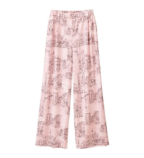 RANAN（ラナン）の「スカーフプリントセミワイドパンツ（フルレングスパンツ）」｜詳細画像