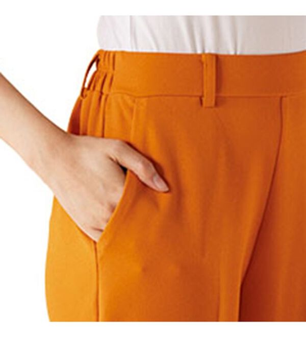 BELLUNA（ベルーナ）の「ジョーゼット素材フレアーパンツ（フルレングスパンツ）」｜詳細画像