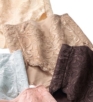 LAVIENNE（ラヴィエンヌ）の「レースがうれしいたっぷりショーツ　単品（ショーツ）」｜ベージュ