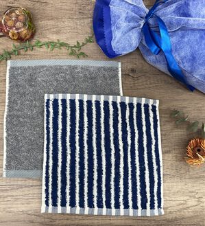 「今治産タオルハンカチ　ジャーナルスタンダード2枚（その他メンズファッション小物）」｜グレー・ネイビー