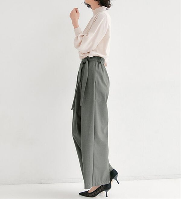 RANAN（ラナン）の「リボンデザインボックスタックワイドパンツ（ワイドパンツ・ガウチョ）」｜詳細画像